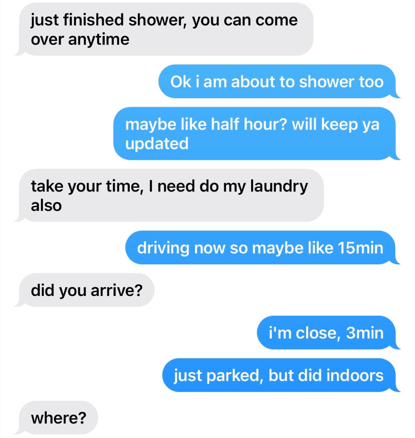 iMessage drive over apartment indoor